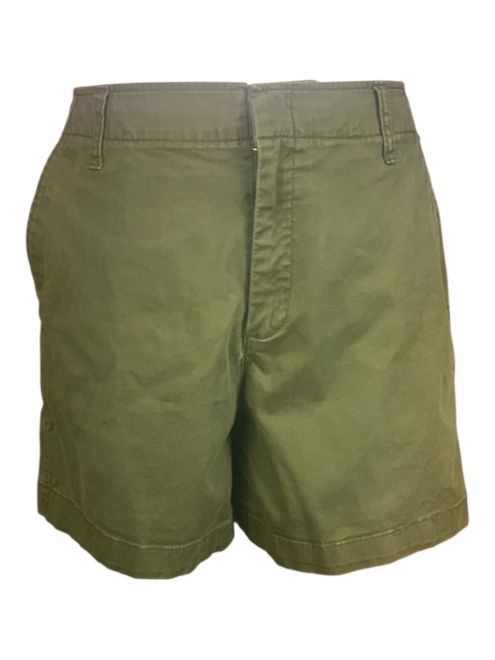 GAP Women's Mid Rise Olive Green Chino‎ Cotton Blend Casual Shorts Size 8